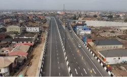 The Lagos State Govt opens Pen Cinema Flyover at Agege